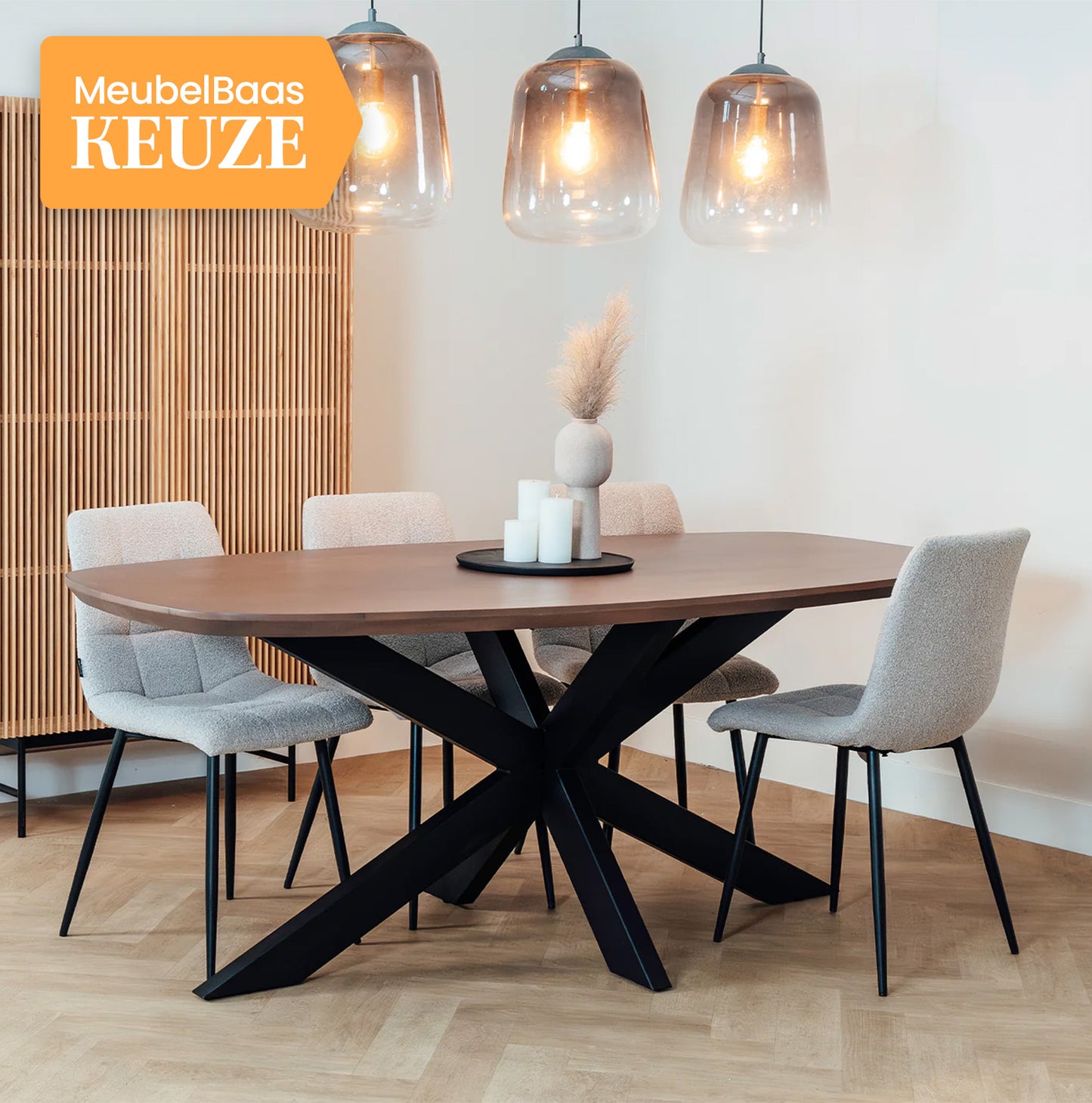 Eettafel Floor | Deens Ovaal | Walnoot