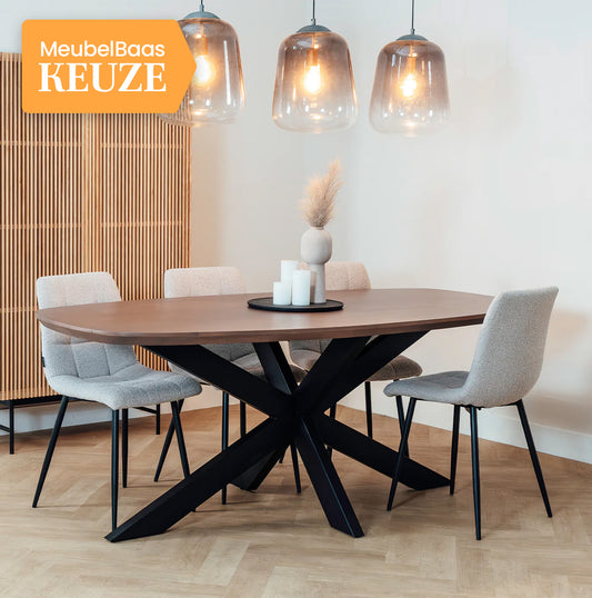 Eettafel Floor | Deens Ovaal | Walnoot