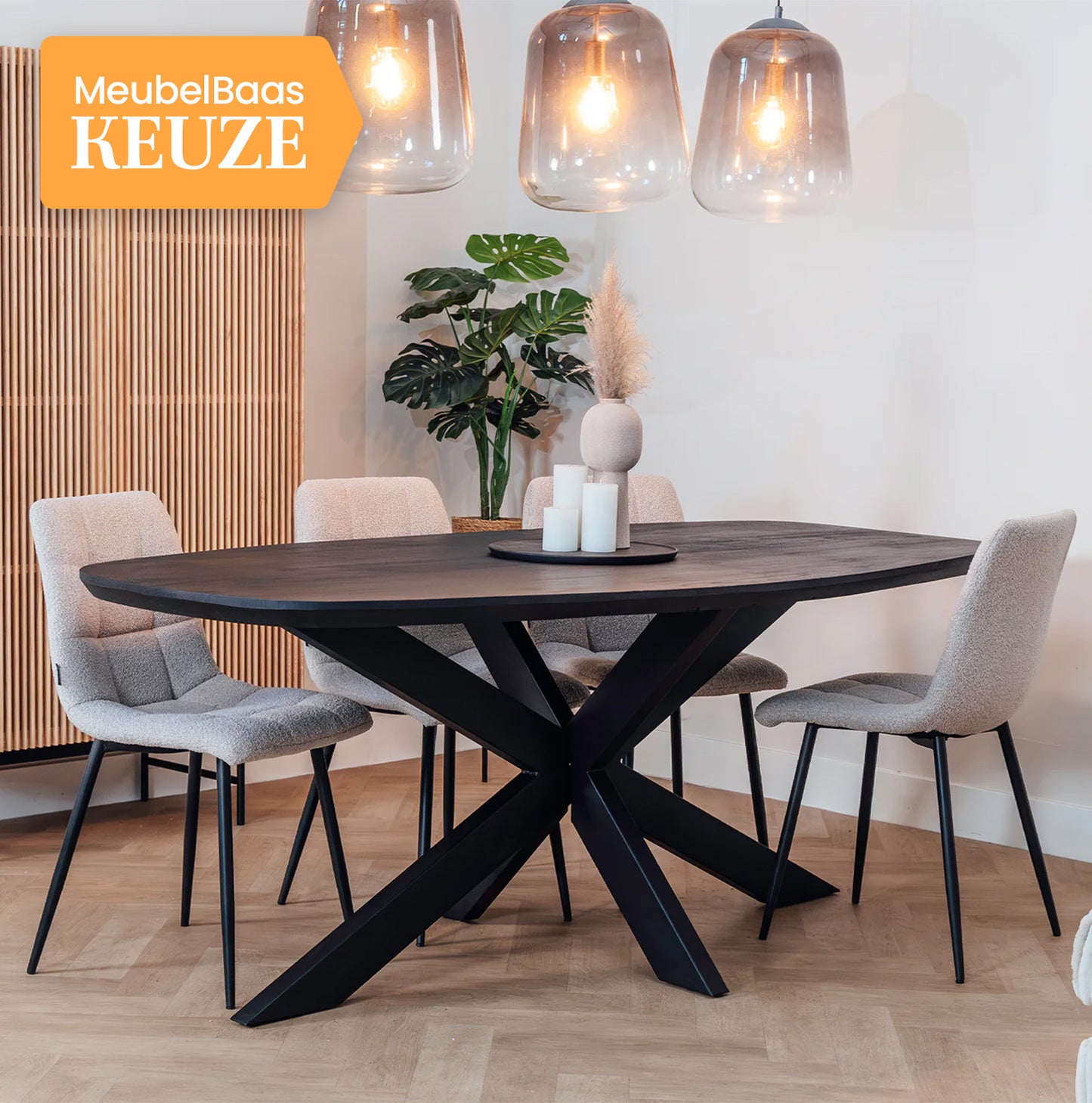 Eettafel Floor | Deens Ovaal | Zwart