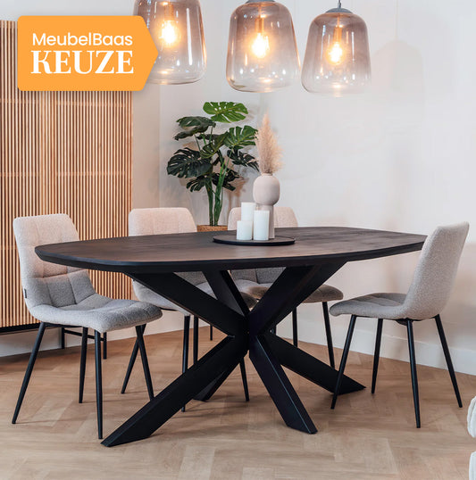 Eettafel Floor | Deens Ovaal | Zwart