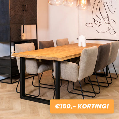 Eettafel Thorben | Eikenhout | Geolied