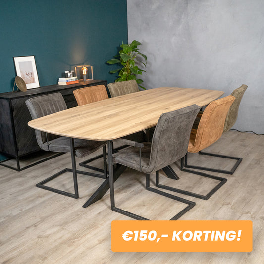 Eettafel Mia | Eikenhout | Basic