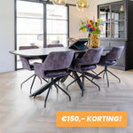 Eettafel Mia | Eikenhout | Zwart