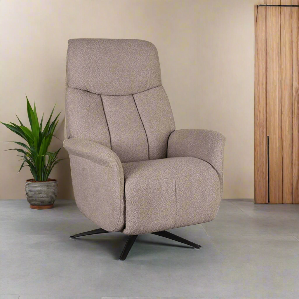 Elektrische Fauteuil Oslo | Taupe Microvezel
