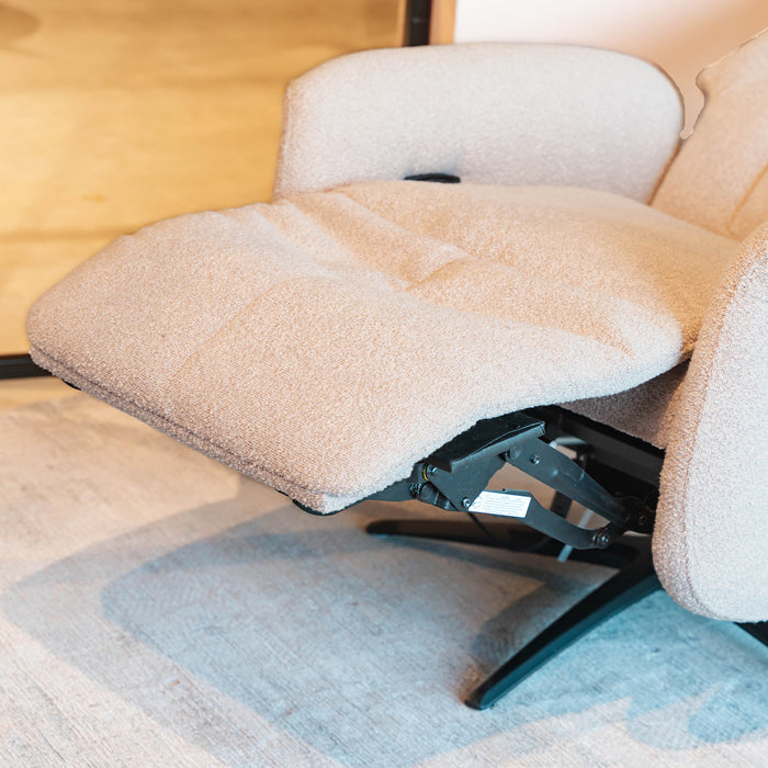 Elektrische Fauteuil Oslo | Naturel Bouclé