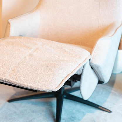 Elektrische Fauteuil Odense | Naturel Bouclé