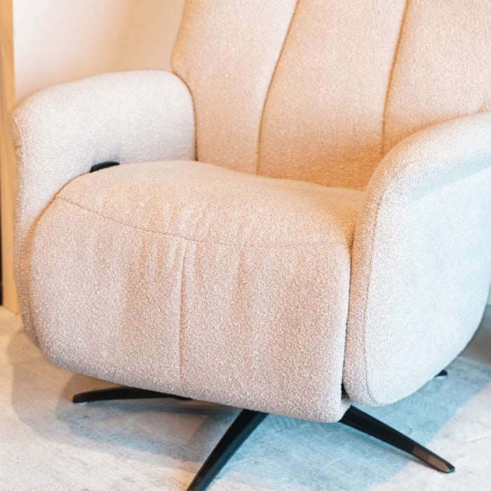 Elektrische Fauteuil Oslo | Naturel Bouclé