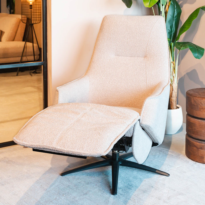 Elektrische Fauteuil Odense | Naturel Bouclé