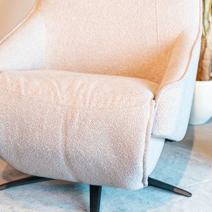 Elektrische Fauteuil Odense | Naturel Bouclé