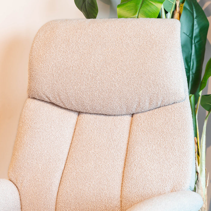 Elektrische Fauteuil Oslo | Naturel Bouclé