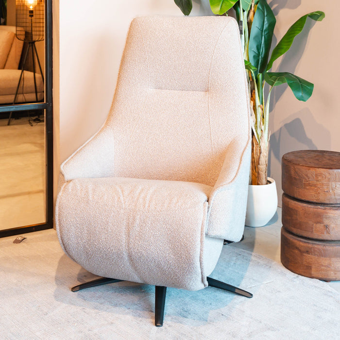 Elektrische Fauteuil Odense | Naturel Bouclé