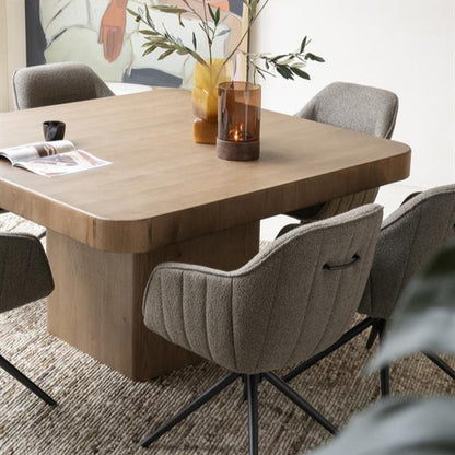 Eettafel Harmonie | Bruin Eikenhout | Vierkant