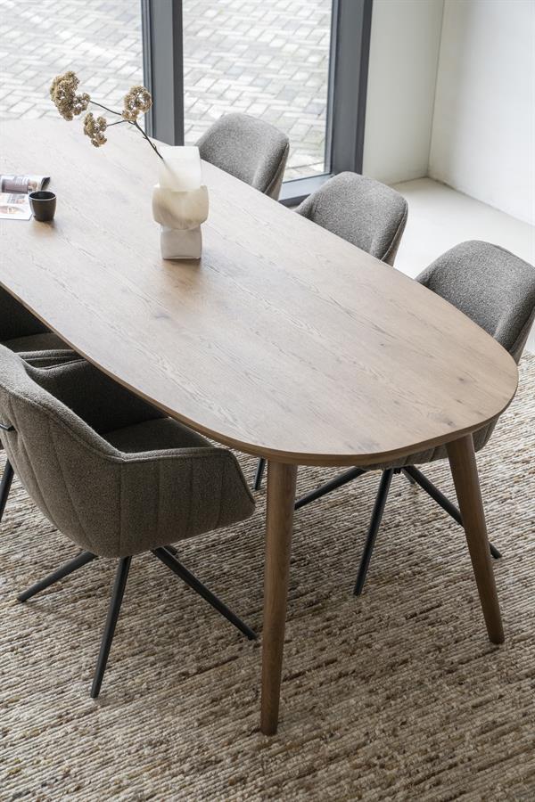 Eettafel Elijah | Bruin Eikenhout | Ovaal