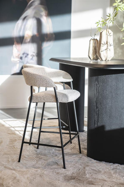 Barkruk Luka | Beige Polyester — Algemene Sfeerfoto