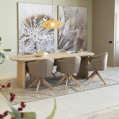 Eetkamerstoel Connor | Bruin Stof