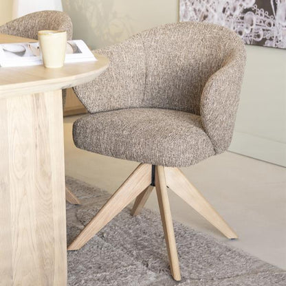 Eetkamerstoel Connor | Bruin Stof