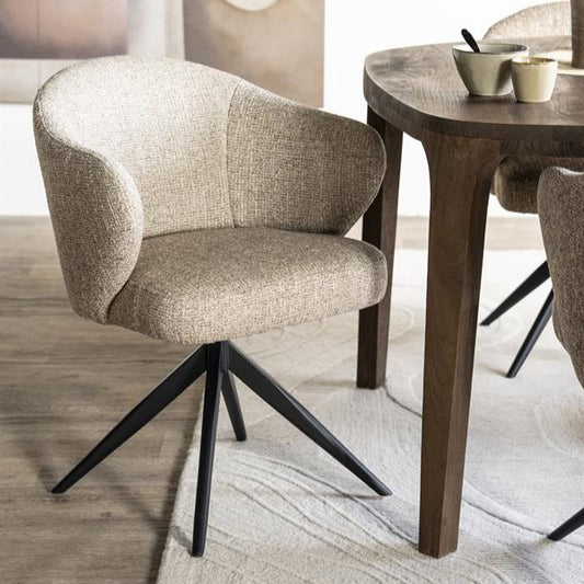 Eetkamerstoel Connor | Taupe Stof