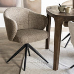 Eetkamerstoel Connor | Bruin Stof