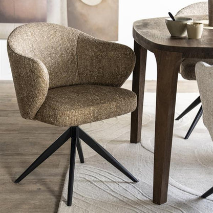 Eetkamerstoel Connor | Geel Stof