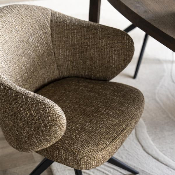 Eetkamerstoel Connor | Geel Stof