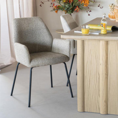 Eetkamerstoel Indy | Taupe Stof
