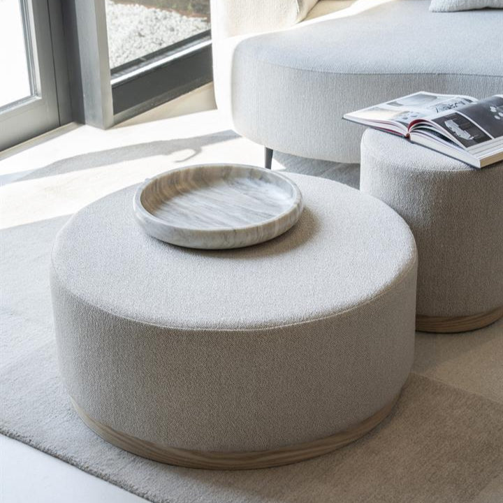 Poef Avah | Taupe Stof