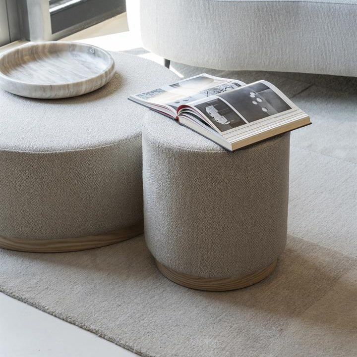 Poef Avah | Taupe Stof