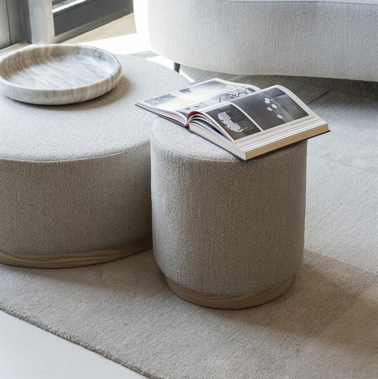 Poef Avah | Taupe Stof