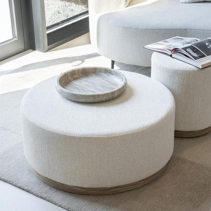Poef Avah | Beige Stof