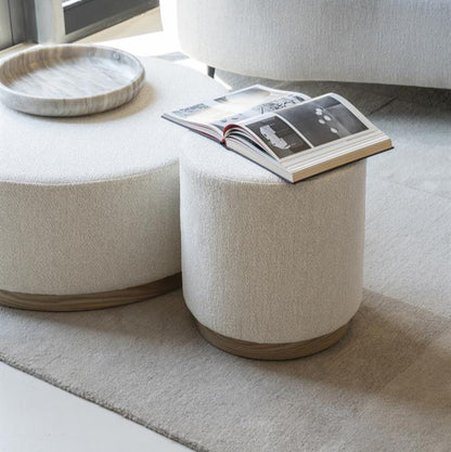 Poef Avah | Beige Stof