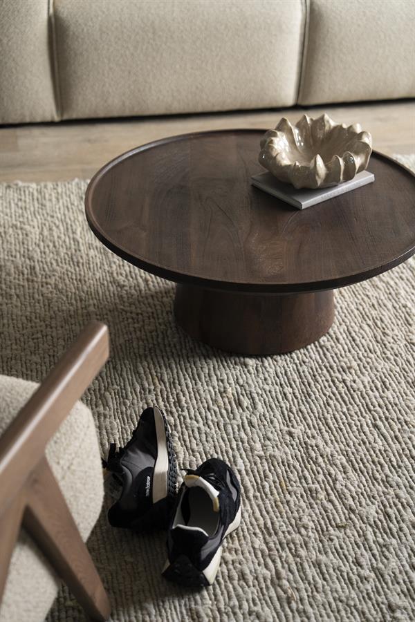 Salontafel Ron | Bruin Mangohout | Rond | Groot