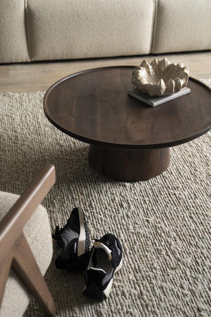 Salontafel Ron | Bruin Mangohout | Rond | Groot