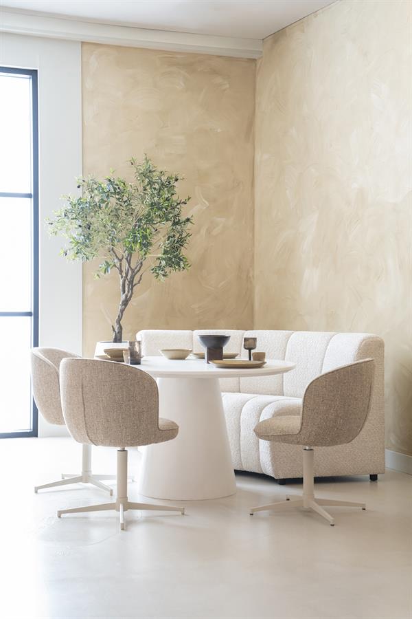 Eettafel Elin | Wit Magnesium Oxide | Rond