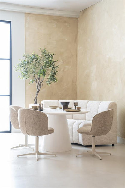 Eettafel Elin | Wit Magnesium Oxide | Rond