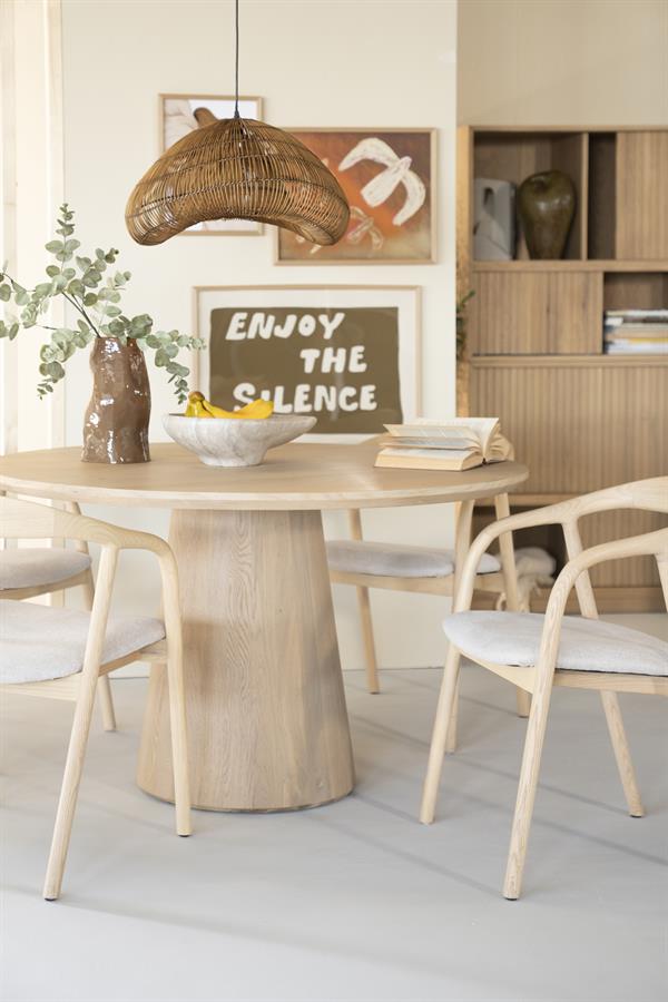 Eettafel Nola | Naturel Eiken Fineer | Rond