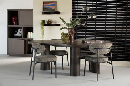 Eettafel Bobbie | Bruin Walnoot Fineer | Organische