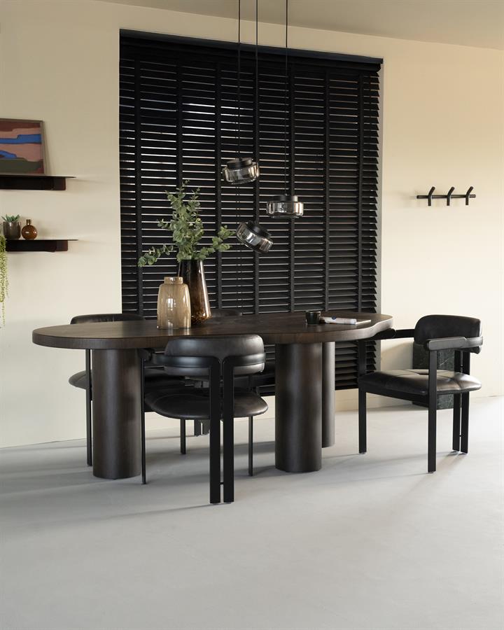 Eettafel Bobbie | Bruin Walnoot Fineer | Organische