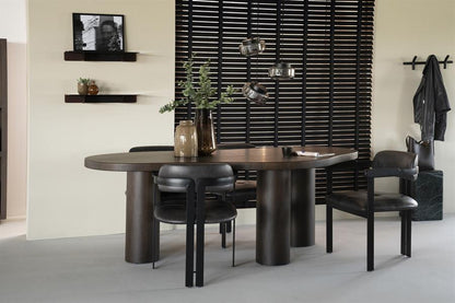 Eettafel Bobbie | Bruin Walnoot Fineer | Organische