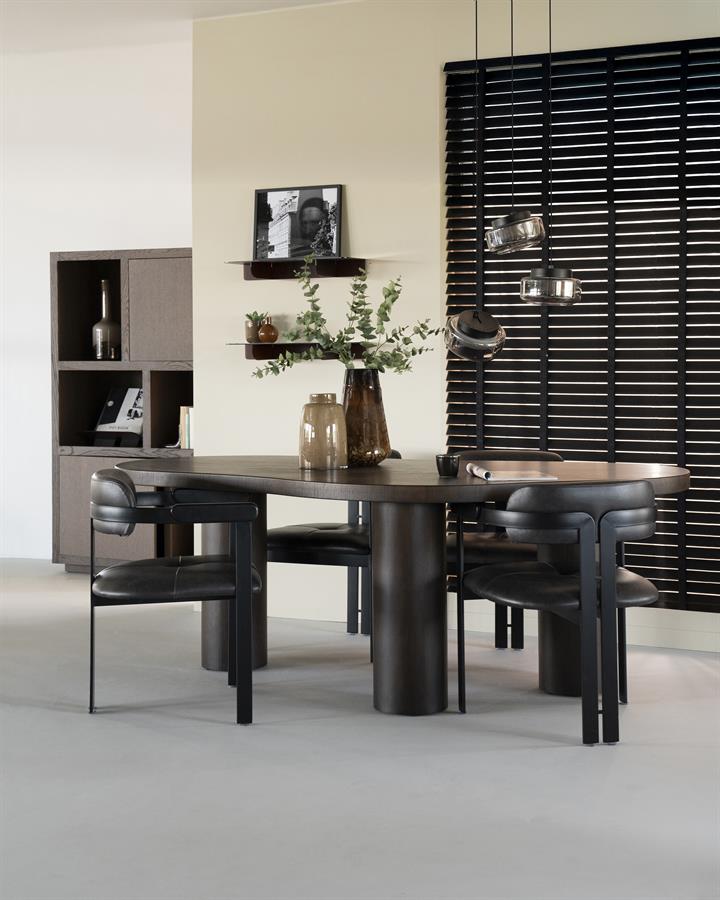 Eettafel Bobbie | Bruin Walnoot Fineer | Organische