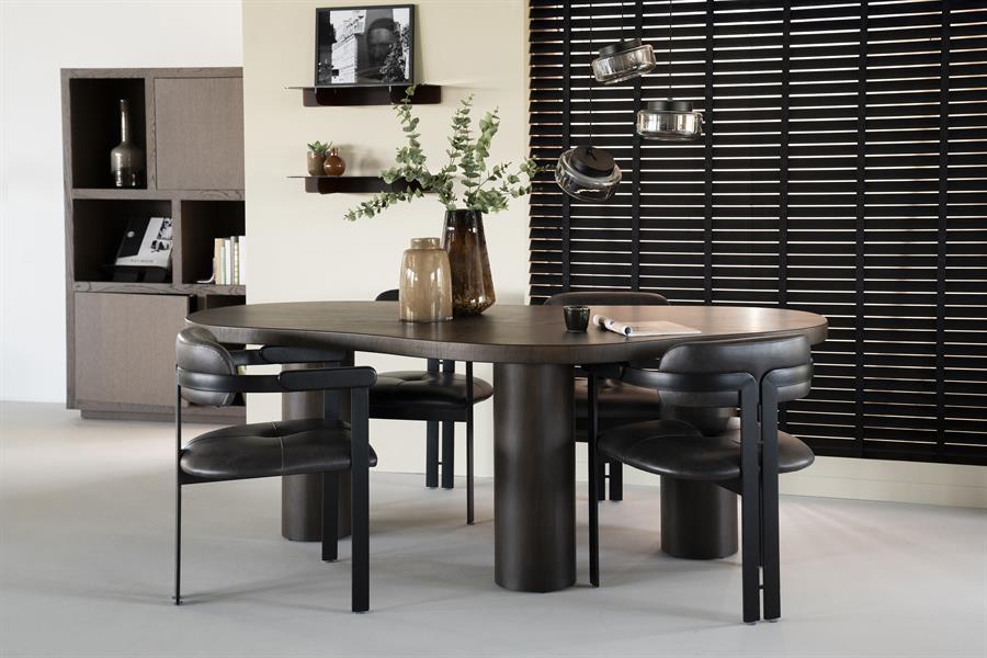 Eettafel Bobbie | Bruin Walnoot Fineer | Organische