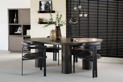 Eettafel Bobbie | Bruin Walnoot Fineer | Organische