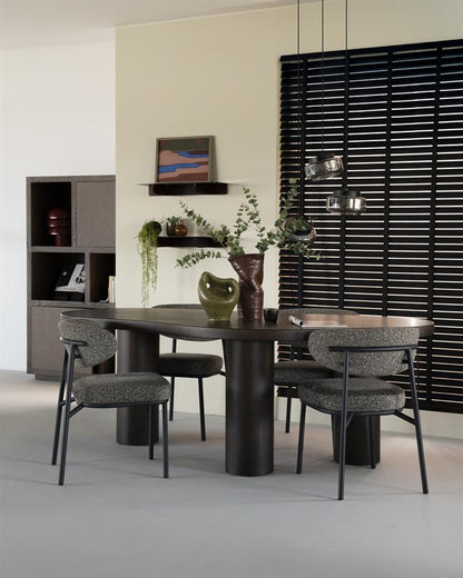 Eettafel Bobbie | Bruin Walnoot Fineer | Organische