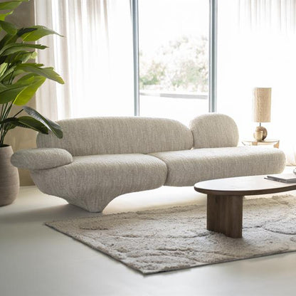 Bank Jayden | Beige Stof | Doorlopende Stof Potten