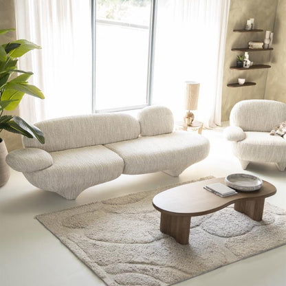 Bank Jayden | Beige Stof | Doorlopende Stof Potten