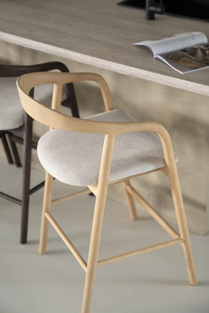 Barkruk Rayven | Naturel Essenhout | Laag