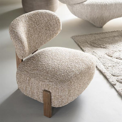 Fauteuil Reza | Taupe Stof | Bruine Poot