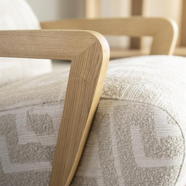 Fauteuil Olek | Beige Libre | Naturel Essenhout