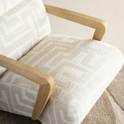 Fauteuil Olek | Beige Libre | Naturel Essenhout