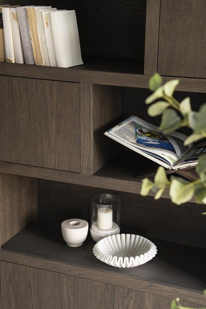 Kast Helsinki naturel eikenhout 4 vakken hoog, detail van het materiaal