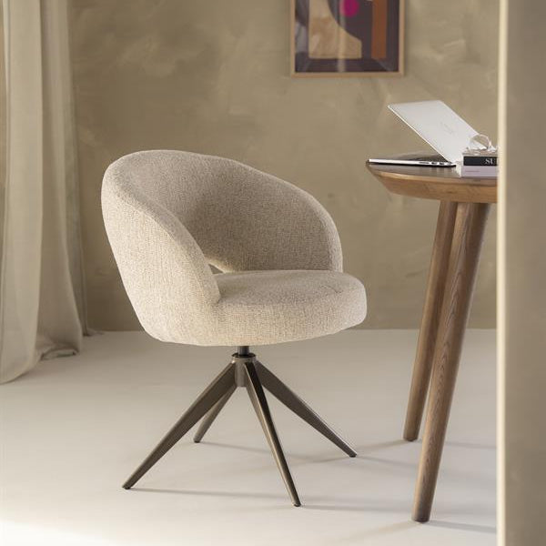 Eetkamerstoel Alissa | Beige Stof